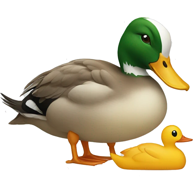 Duck with cat emoji