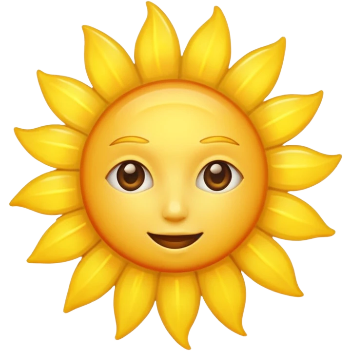 Sun, no face emoji