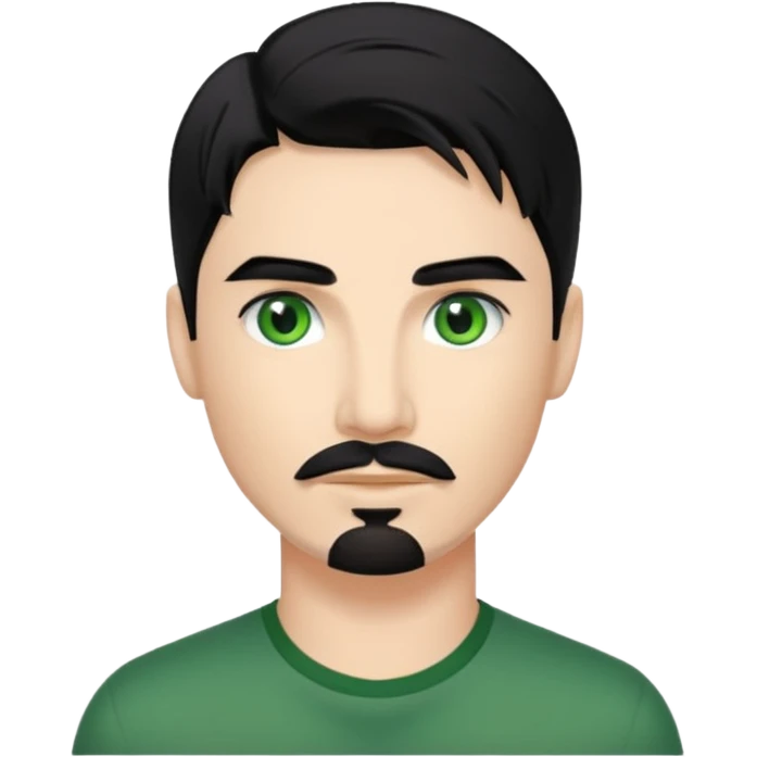 Kevin Richardson with black hair, green eyes emoji