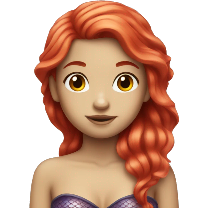 a red haired mermaid girl emoji