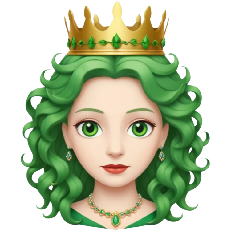 The queen with vine-like hair emoji