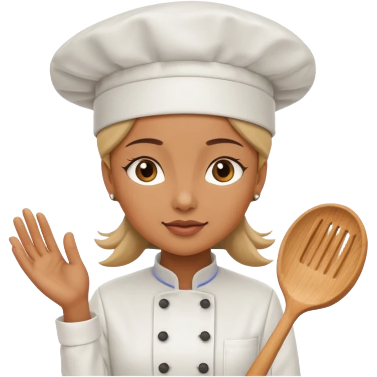 woman wearing chef hat emoji