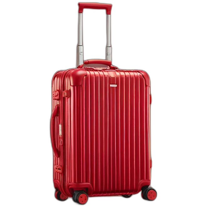 One Rimowa red Essential Cabin luggage emoji