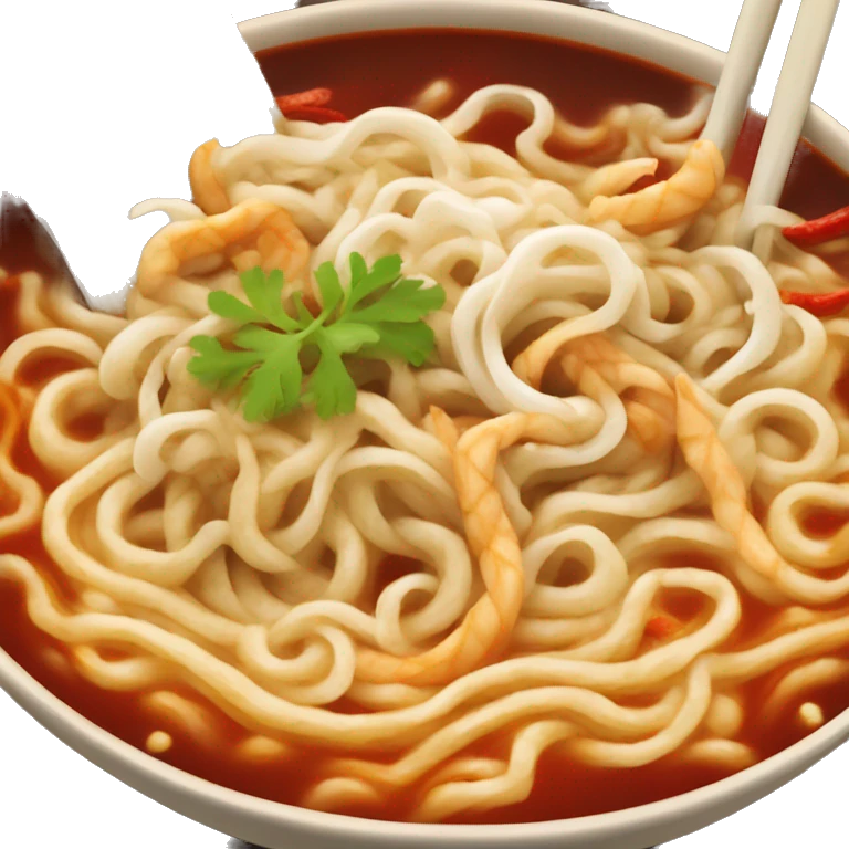 Spicy noodle ramen soup emoji