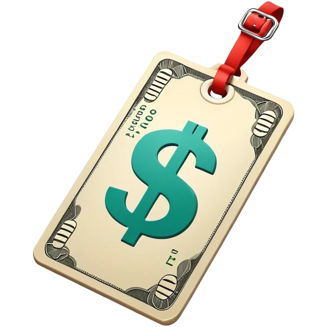 price tag with dollar symbol emoji