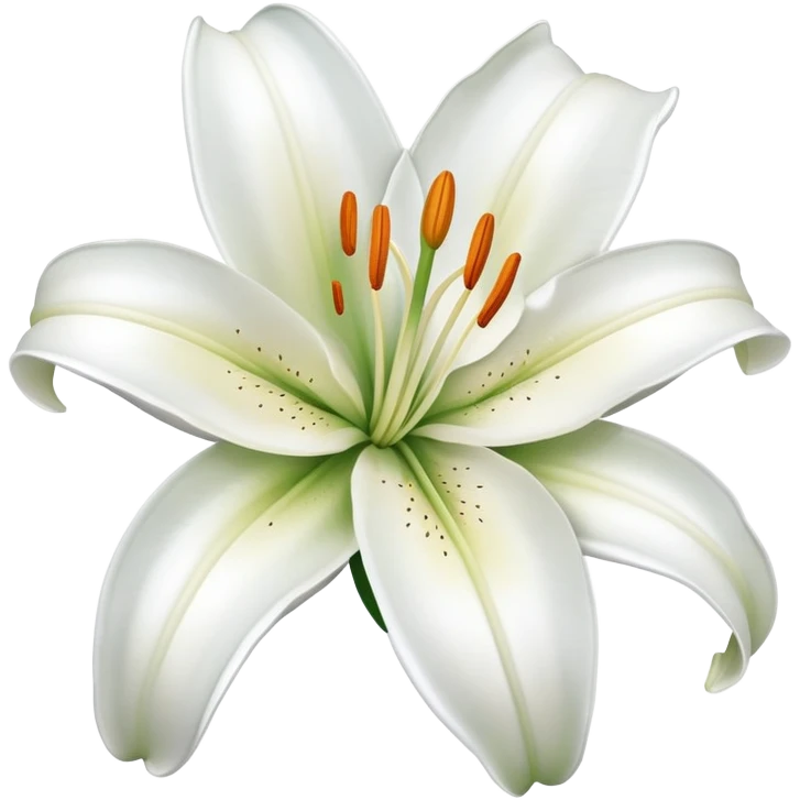 beautiful lily flower with white petals emoji