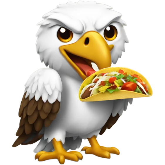Eagle eating tacos emoji