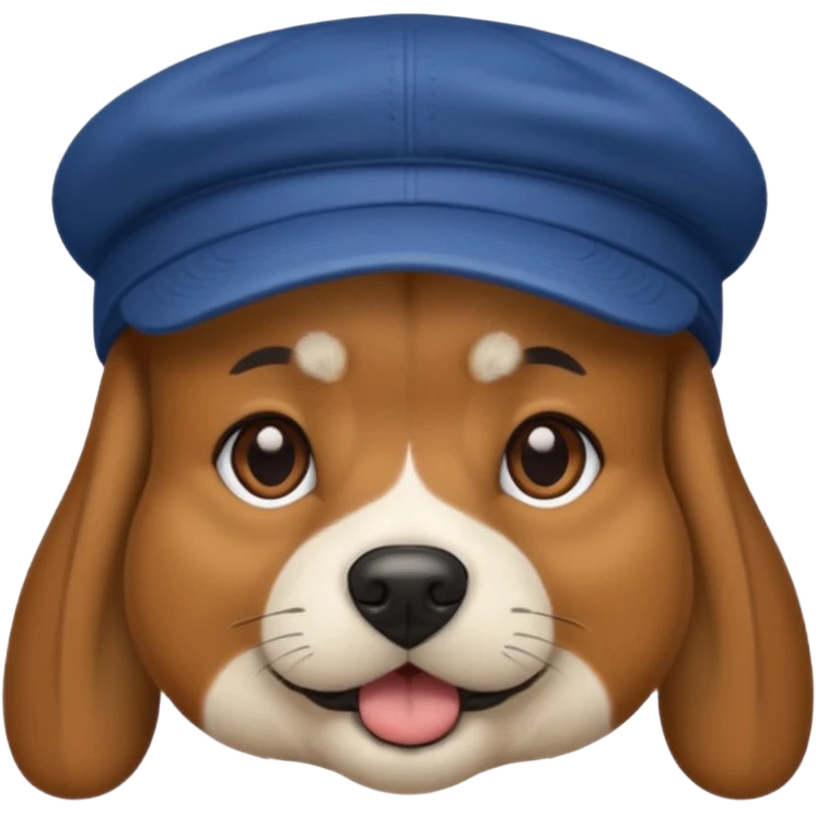 Perro con gorra emoji
