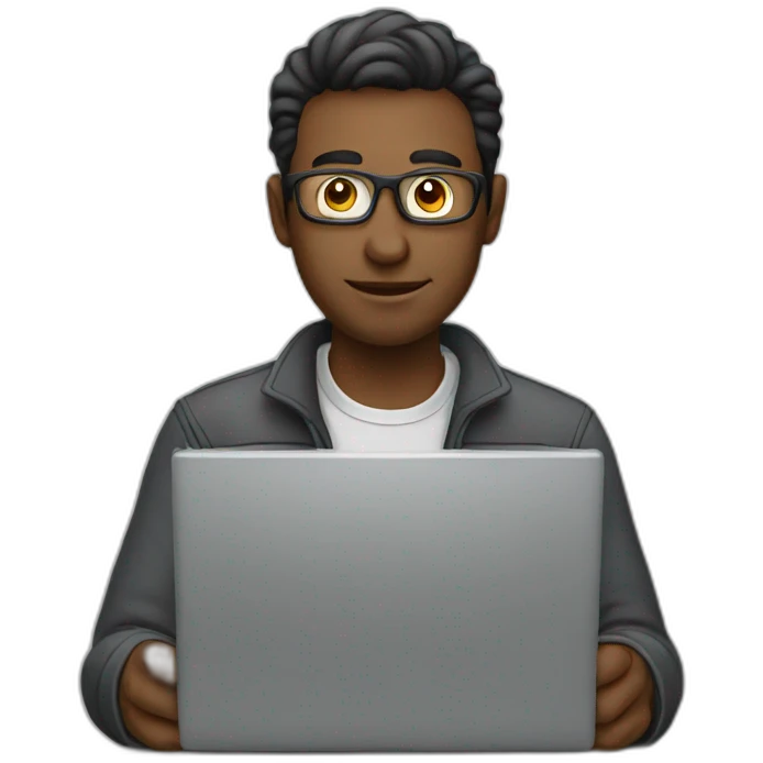 man-working-a laptop emoji
