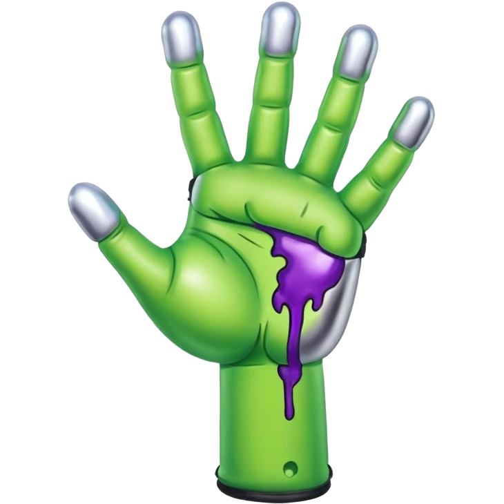 Jeff Koons style zombie inflatable hand   emoji