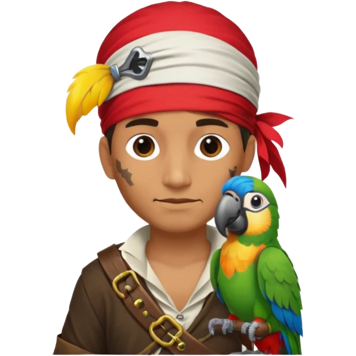 pirate and parrot emoji
