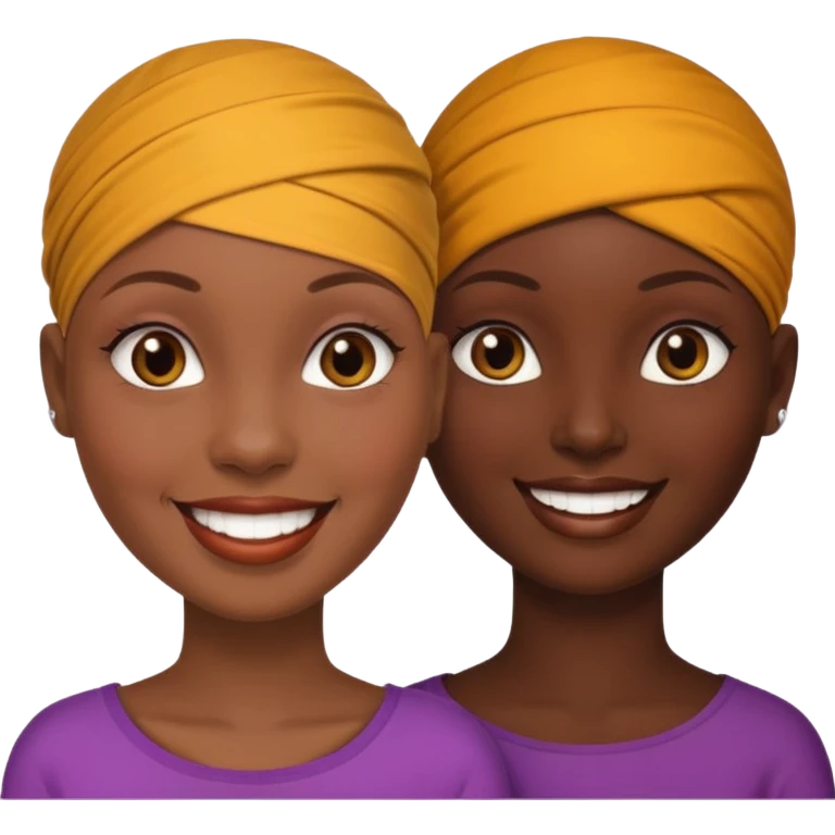 Ma meilleur amie africaine et moi (femme) africaine tous deux cheveux rasé emoji