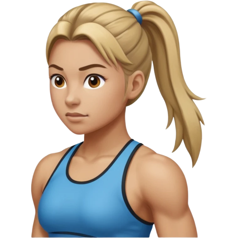 athlete woman with ponytail emoji