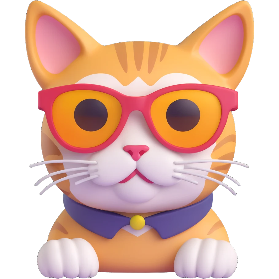 A cat wearing sunglasses emoji