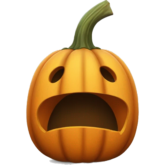 sad pumpkin emoji