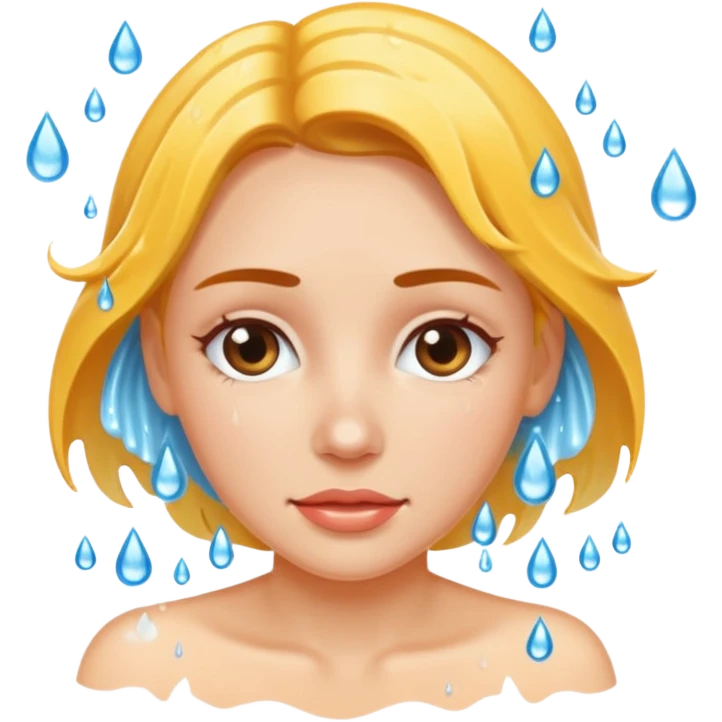 Woman splashed emoji