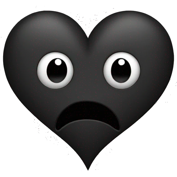 black heart broken emoji