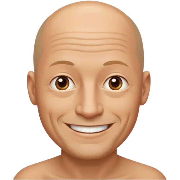 gym buddy middle aged with no hair emoji