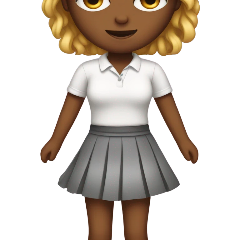 Girl wearing skirt emoji