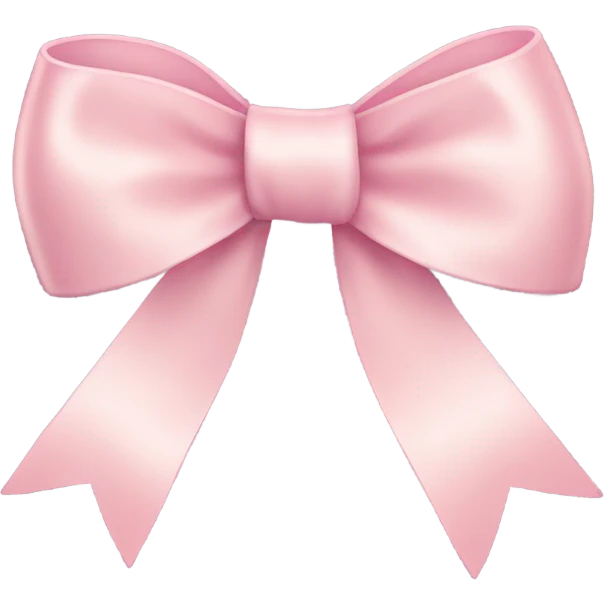 Pale pink ribbon bow emoji