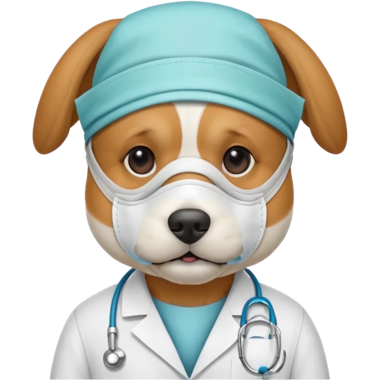 doctor dog Wearing Medical Mask emoji