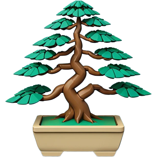 Bonsai Lego fine-leaf group blue forest planting origami  emoji