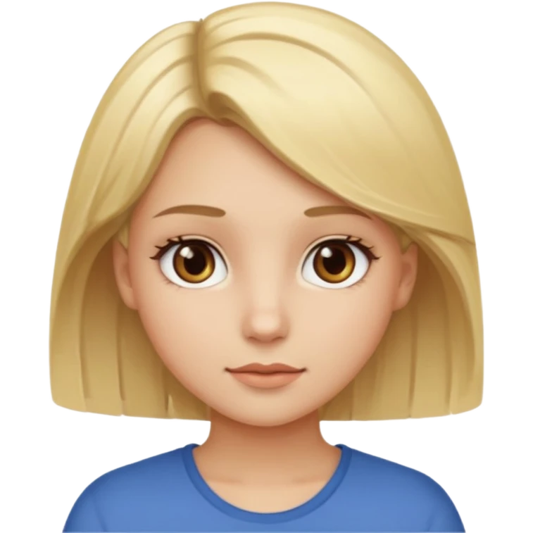 Blonde hair brown eyed girl  emoji