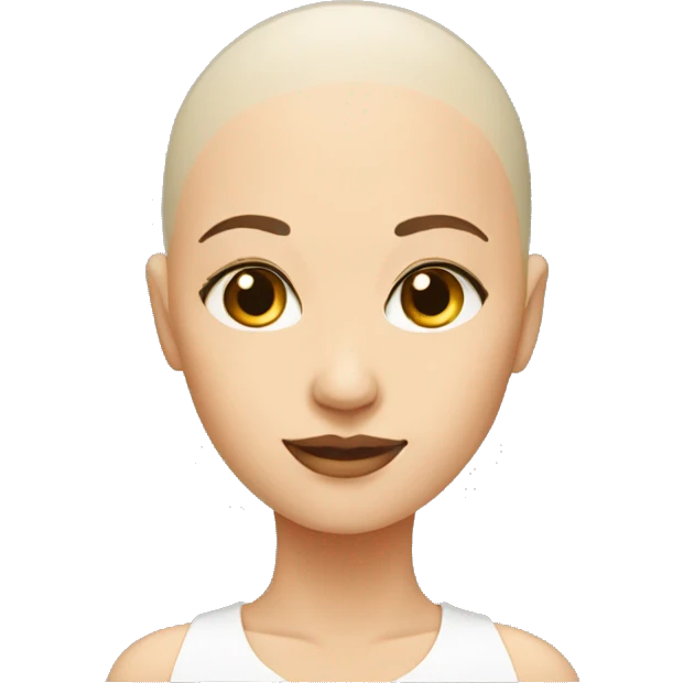 bald female face from side emoji