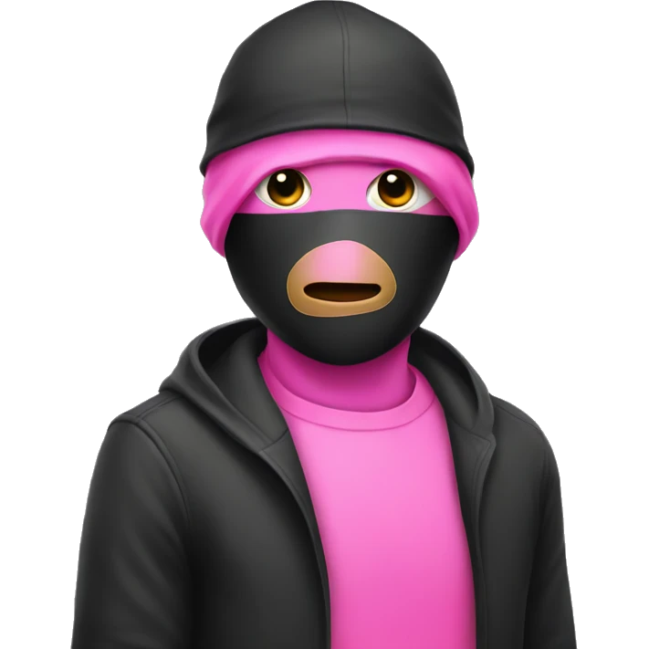 robber with a pink mask emoji