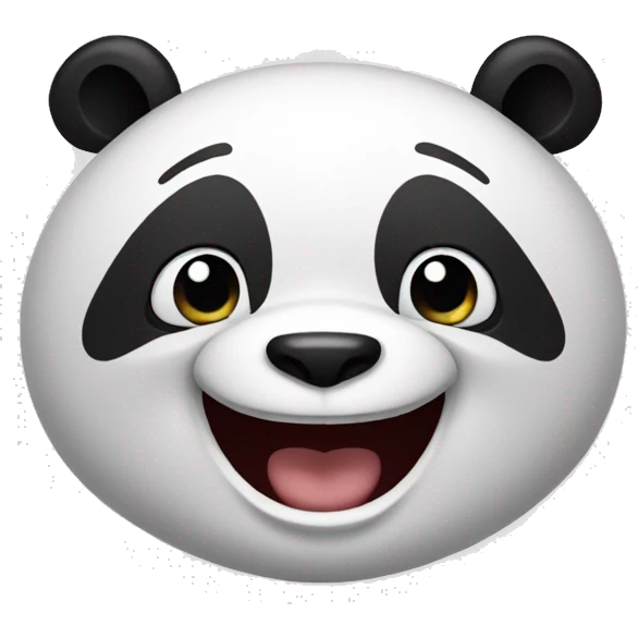 Laughing panda bear emoji