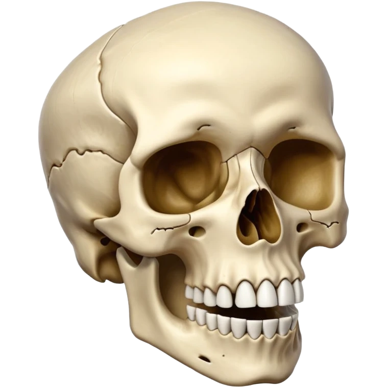 human skull with jaw open emoji