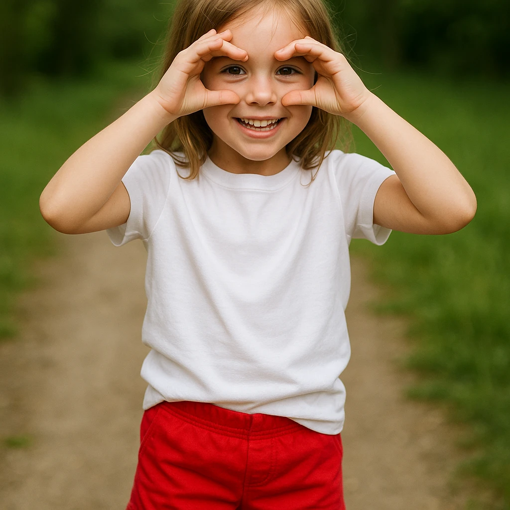 Make the girl's outfit red shorts and a white short-sleeved t-shirt emoji