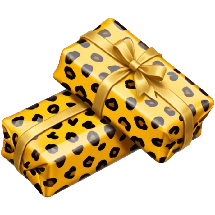 leopard print wrapped candy emoji
