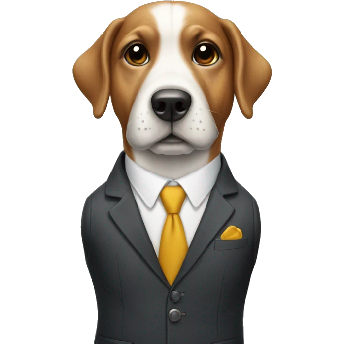 Dog with suit emoji