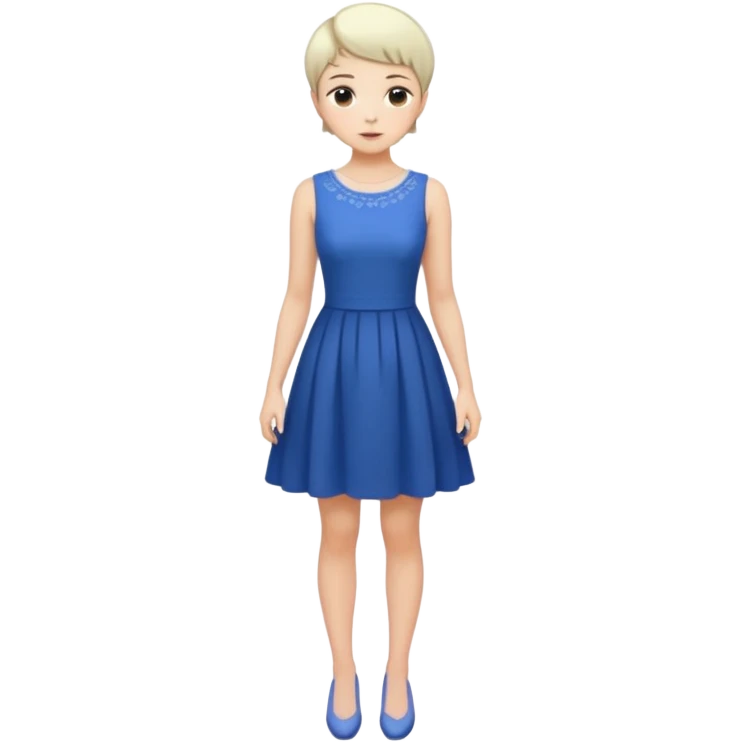 woman full body standing short pixie hair emoji