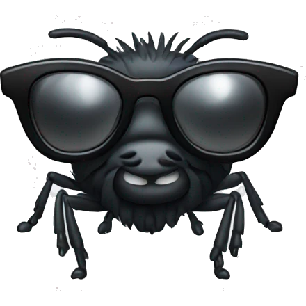 The Fly wearing Black Glasses emoji