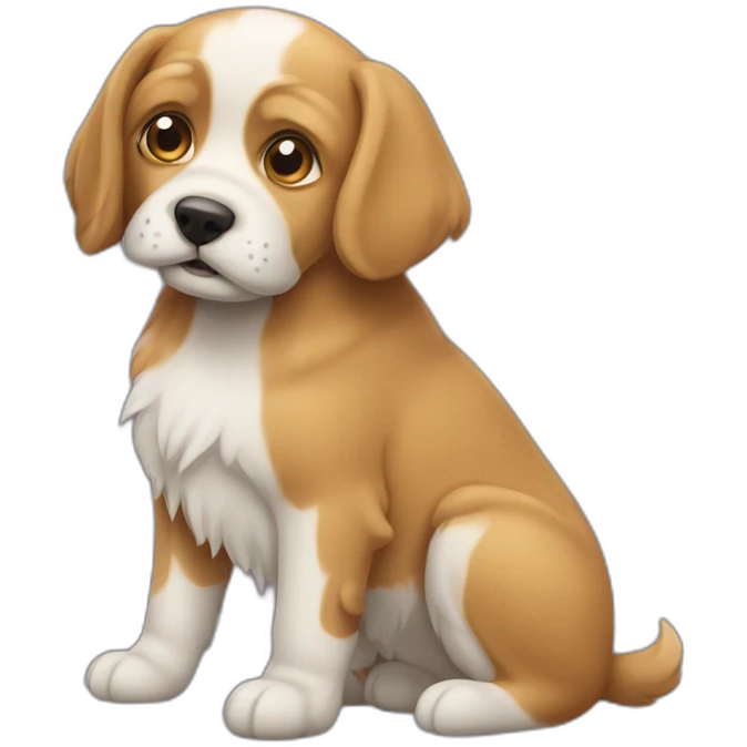 Chien sur un chat emoji