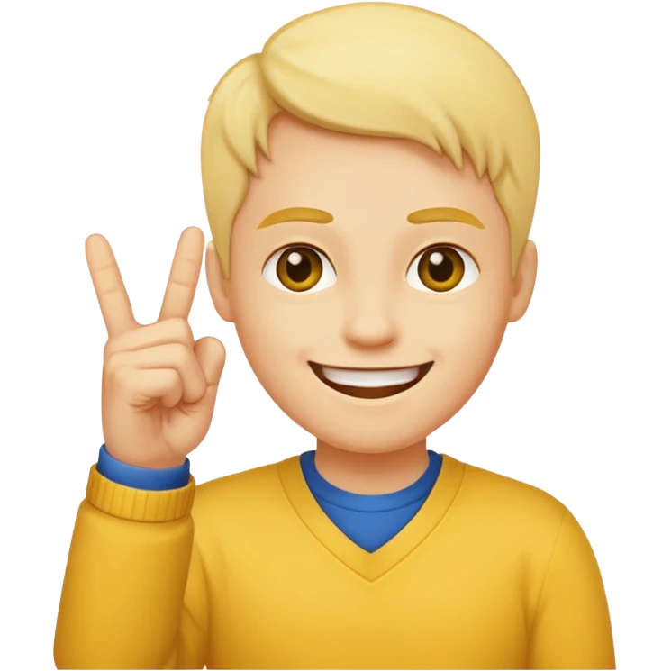 A yellow head smiling with the middle finger up emoji