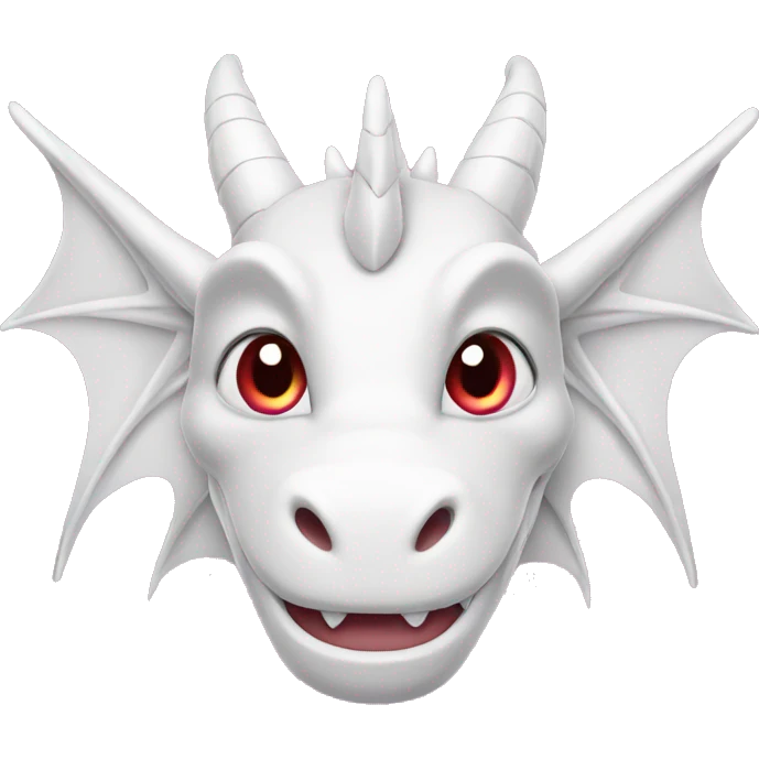 White Dragon emoji with hearts emoji