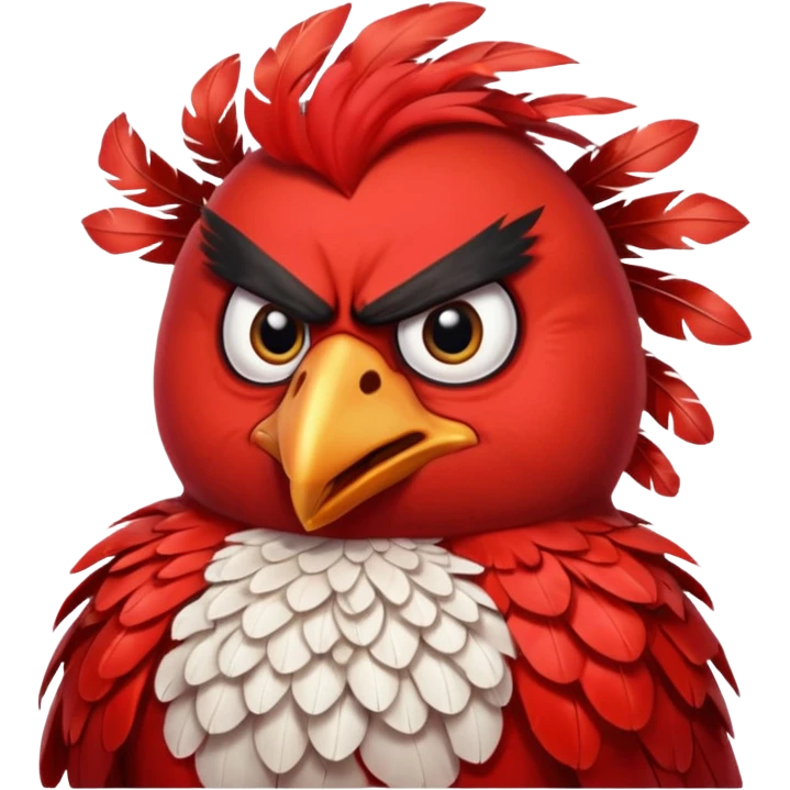 bird angry red emoji