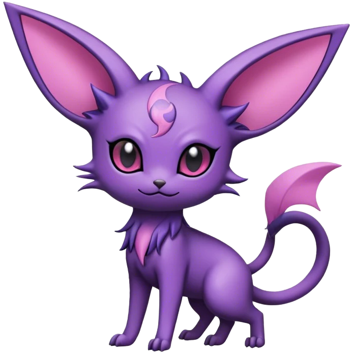 Cool cute edgy kawaii Espeon-Noibat-animal-creature-hybrid full body emoji