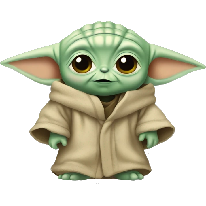 Baby Yoda craze face emoji