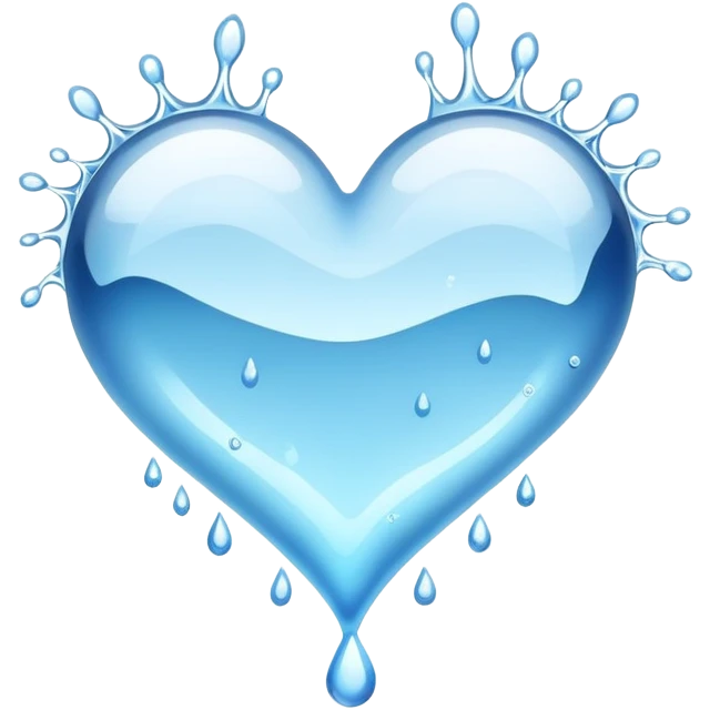 heart made out of water emoji