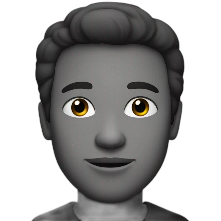 Personne en noir et blanc emoji