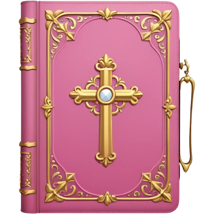 make a girly bible with pink and white tones emoji