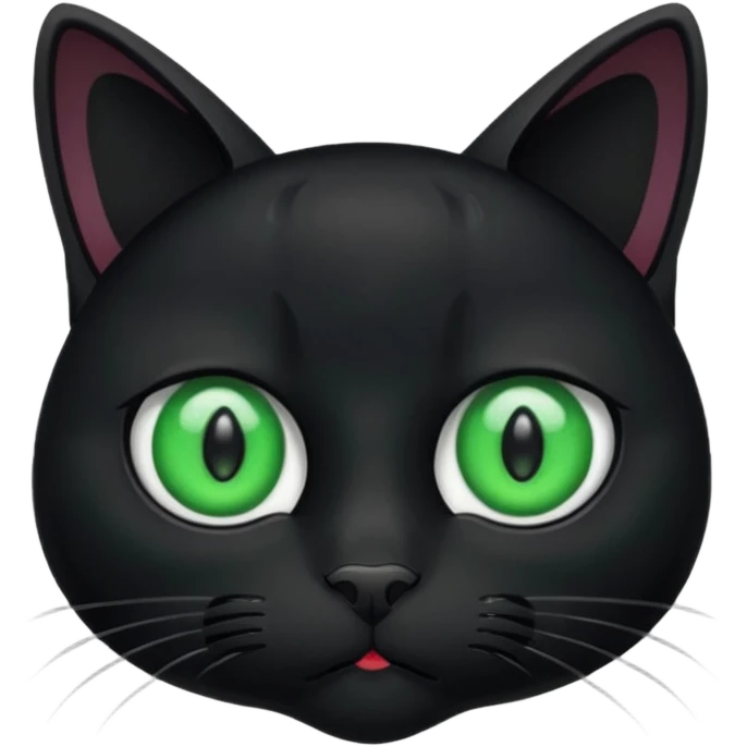 Black Kitty waiting sad face  emoji