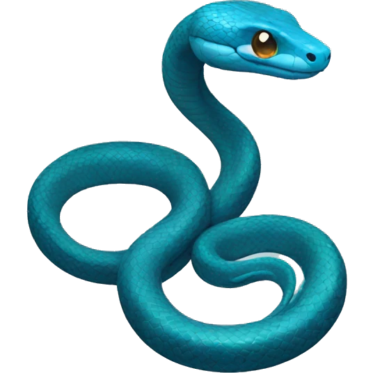 a snake with blue eyes emoji