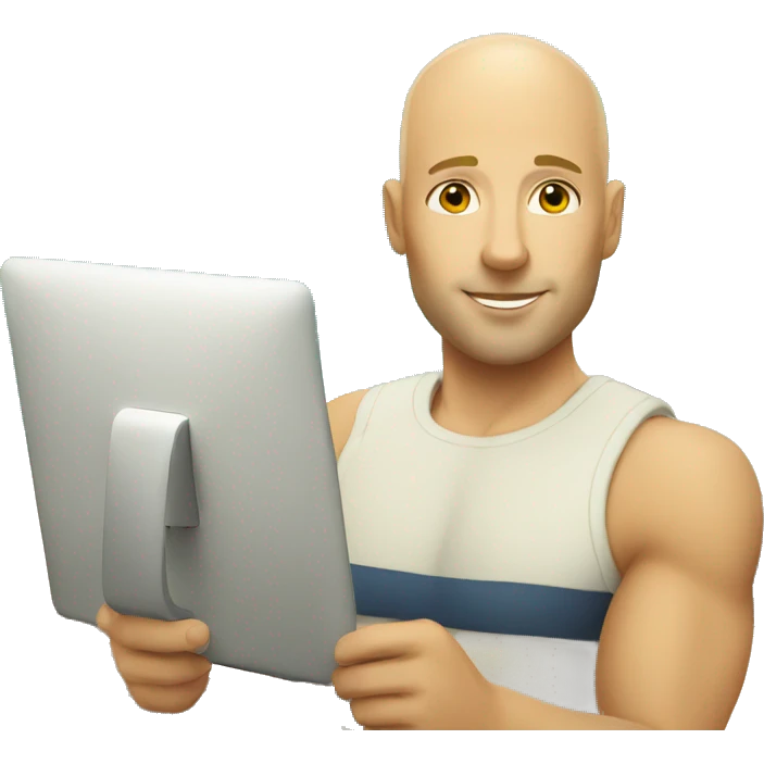 summer lifeguard bald white man emoji