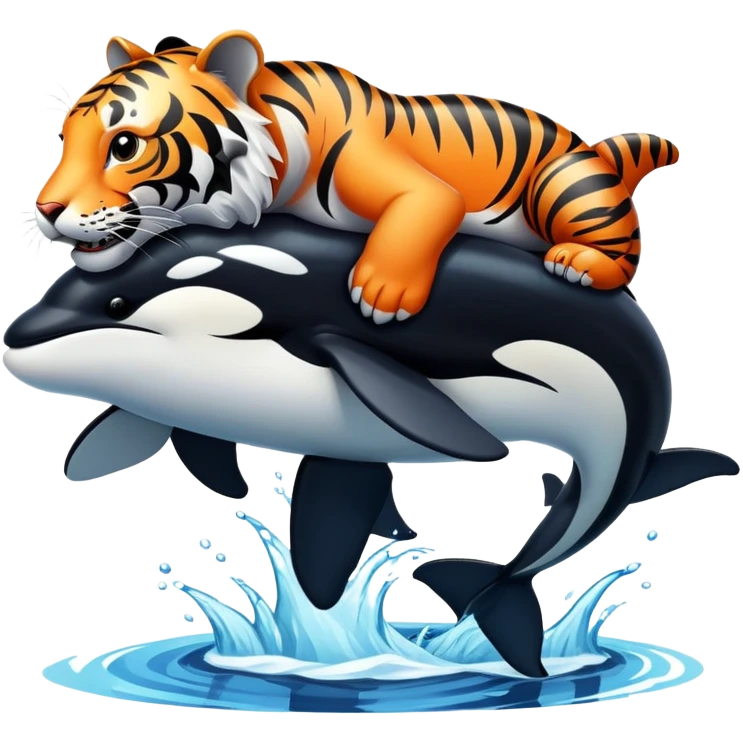 Una tigre su un orca emoji