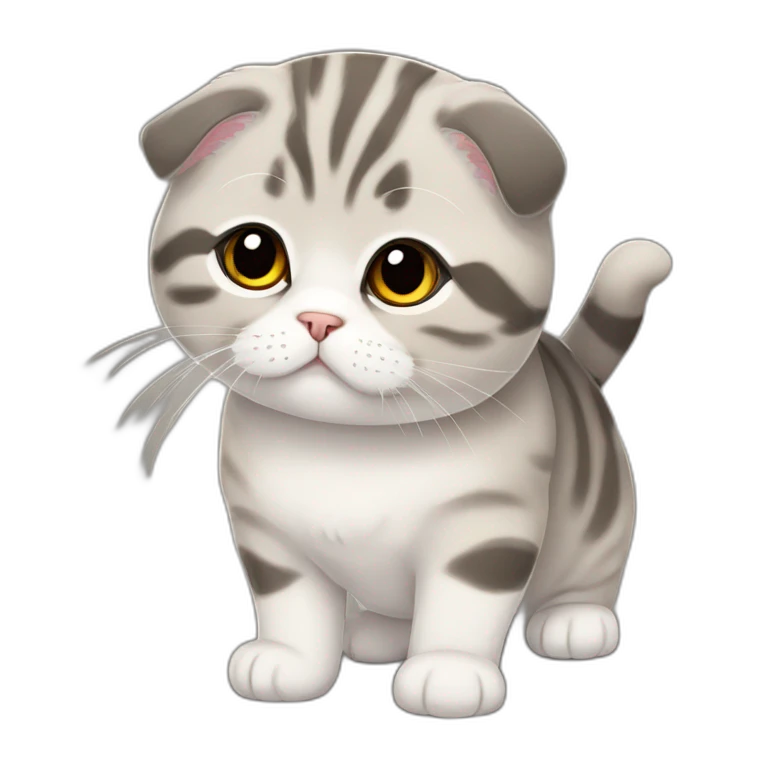 Scottish fold cat emoji